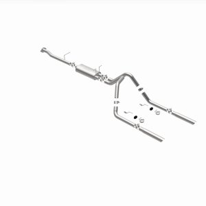 GMC Sierra Performance Exhaust - Rear - Magnaflow - Cat Back, Dual Split Rear Exit - Polished - `00-`03