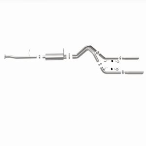 GMC Sierra Performance Exhaust - Rear - Magnaflow - Cat Back, Dual Split Rear Exit - Polished - `00-`03