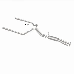 GMC 2500HD Performance Exhaust - Rear - Magnaflow - Cat Back, Street Series, Dual Split Rear Exit, Single Wall Angle Cut Rolled Edge Tips - Polished - 2003