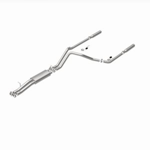 GMC 2500HD Performance Exhaust - Rear - Magnaflow - Cat Back, Street Series, Dual Split Rear Exit, Single Wall Angle Cut Rolled Edge Tips - Polished - 2003
