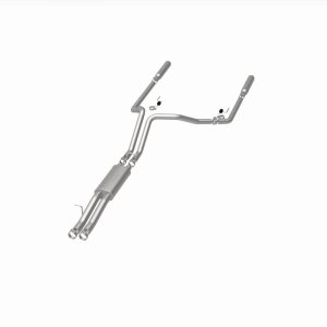 GMC 2500HD Performance Exhaust - Rear - Magnaflow - Cat Back, Street Series, Dual Split Rear Exit, Single Wall Angle Cut Rolled Edge Tips - Polished - 2003