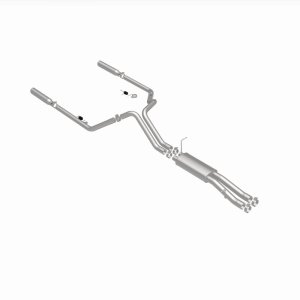 GMC 2500HD Performance Exhaust - Rear - Magnaflow - Cat Back, Street Series, Dual Split Rear Exit, Single Wall Angle Cut Rolled Edge Tips - Polished - 2003
