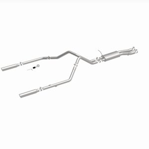 GMC 2500HD Performance Exhaust - Rear - Magnaflow - Cat Back, Street Series, Dual Split Rear Exit, Single Wall Angle Cut Rolled Edge Tips - Polished - 2003