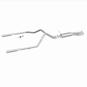 GMC 2500HD Performance Exhaust - Rear - Magnaflow - Cat Back, Street Series, Dual Split Rear Exit, Single Wall Angle Cut Rolled Edge Tips - Polished - 2003
