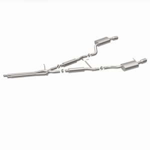 Audi A6 Quattro Performance Exhaust - Rear - Magnaflow - Cat Back, Dual Split Rear Exit, 4in. Angle Cut Tips - Polished - `00-`04