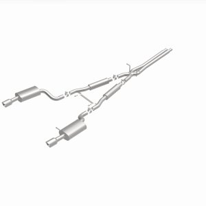 Audi A6 Quattro Performance Exhaust - Rear - Magnaflow - Cat Back, Dual Split Rear Exit, 4in. Angle Cut Tips - Polished - `00-`04