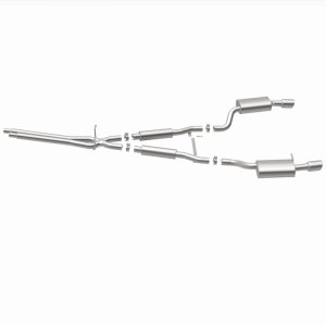 Audi A6 Quattro Performance Exhaust - Rear - Magnaflow - Cat Back, Dual Split Rear Exit, 4in. Angle Cut Tips - Polished - `00-`04