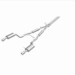 Audi A6 Quattro Performance Exhaust - Rear - Magnaflow - Cat Back, Dual Split Rear Exit, 4in. Angle Cut Tips - Polished - `00-`04