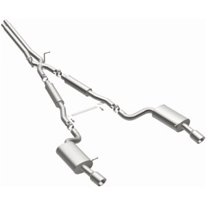 Audi A6 Quattro Performance Exhaust - Rear - Magnaflow - Cat Back, Dual Split Rear Exit, 4in. Angle Cut Tips - Polished - `00-`04