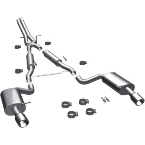 Audi A6 Quattro Performance Exhaust - Rear - Magnaflow - Cat Back, Dual Split Rear Exit, 4in. Angle Cut Tips - Polished - `00-`04