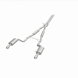 Audi A6 Quattro Performance Exhaust - Rear - Magnaflow - Cat Back, Dual Split Rear Exit, 4in. Angle Cut Tips - Polished - `00-`04