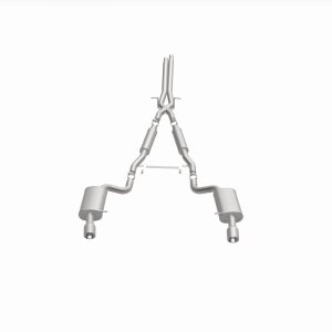 Audi A6 Quattro Performance Exhaust - Rear - Magnaflow - Cat Back, Dual Split Rear Exit, 4in. Angle Cut Tips - Polished - `00-`04