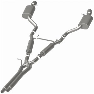 Audi A6 Quattro Performance Exhaust - Rear - Magnaflow - Cat Back, Dual Split Rear Exit, 4in. Angle Cut Tips - Polished - `00-`04