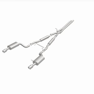 Audi A6 Quattro Performance Exhaust - Rear - Magnaflow - Cat Back, Dual Split Rear Exit, 4in. Angle Cut Tips - Polished - `00-`04