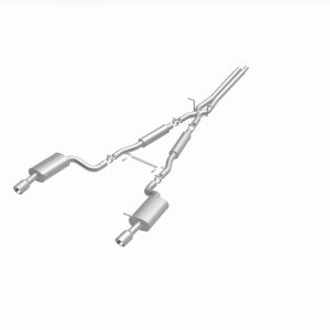 Audi A6 Quattro Performance Exhaust - Rear - Magnaflow - Cat Back, Dual Split Rear Exit, 4in. Angle Cut Tips - Polished - `00-`04