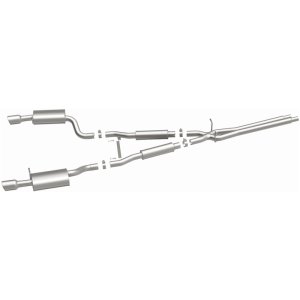 Audi A6 Quattro Performance Exhaust - Rear - Magnaflow - Cat Back, Dual Split Rear Exit, 4in. Angle Cut Tips - Polished - `00-`04