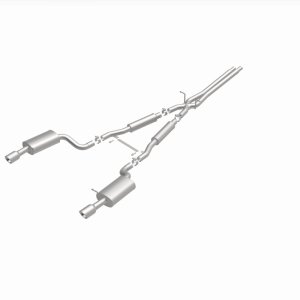 Audi A6 Quattro Performance Exhaust - Rear - Magnaflow - Cat Back, Dual Split Rear Exit, 4in. Angle Cut Tips - Polished - `00-`04