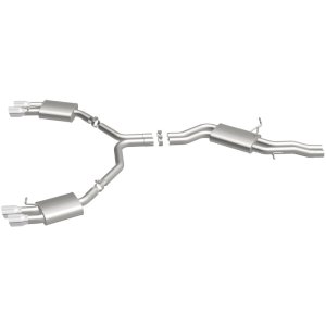Audi S5 Performance Exhaust - Rear - Magnaflow - Sport Series Cat-Back + 3.5in. Polished Welded-On Double Wall Angle Cut Folded Edge tips - Polished - `08-`12 Audi S5 Performance Exhaust - Rear - Magnaflow - Sport Series Cat-Back + 3.5in. Polished Welded-On Double Wall Angle Cut Folded Edge tips - Polished - `08-`12