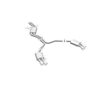 Audi S5 Performance Exhaust - Rear - Magnaflow - Sport Series Cat-Back + 3.5in. Polished Welded-On Double Wall Angle Cut Folded Edge tips - Polished - `08-`12 Audi S5 Performance Exhaust - Rear - Magnaflow - Sport Series Cat-Back + 3.5in. Polished Welded-On Double Wall Angle Cut Folded Edge tips - Polished - `08-`12