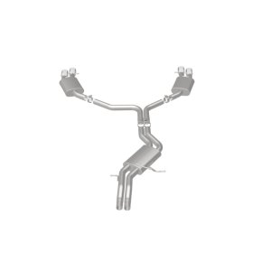 Audi S5 Performance Exhaust - Rear - Magnaflow - Sport Series Cat-Back + 3.5in. Polished Welded-On Double Wall Angle Cut Folded Edge tips - Polished - `08-`12 Audi S5 Performance Exhaust - Rear - Magnaflow - Sport Series Cat-Back + 3.5in. Polished Welded-On Double Wall Angle Cut Folded Edge tips - Polished - `08-`12