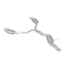 Audi S5 Performance Exhaust - Rear - Magnaflow - Sport Series Cat-Back + 3.5in. Polished Welded-On Double Wall Angle Cut Folded Edge tips - Polished - `08-`12 Audi S5 Performance Exhaust - Rear - Magnaflow - Sport Series Cat-Back + 3.5in. Polished Welded-On Double Wall Angle Cut Folded Edge tips - Polished - `08-`12