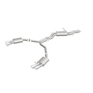 Audi S5 Performance Exhaust - Rear - Magnaflow - Sport Series Cat-Back + 3.5in. Polished Welded-On Double Wall Angle Cut Folded Edge tips - Polished - `08-`12 Audi S5 Performance Exhaust - Rear - Magnaflow - Sport Series Cat-Back + 3.5in. Polished Welded-On Double Wall Angle Cut Folded Edge tips - Polished - `08-`12