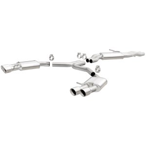 Audi S5 Performance Exhaust - Rear - Magnaflow - Sport Series Cat-Back + 3.5in. Polished Welded-On Double Wall Angle Cut Folded Edge tips - Polished - `08-`12 Audi S5 Performance Exhaust - Rear - Magnaflow - Sport Series Cat-Back + 3.5in. Polished Welded-On Double Wall Angle Cut Folded Edge tips - Polished - `08-`12