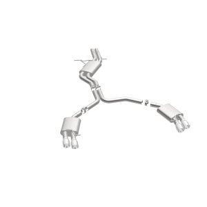 Audi S5 Performance Exhaust - Rear - Magnaflow - Sport Series Cat-Back + 3.5in. Polished Welded-On Double Wall Angle Cut Folded Edge tips - Polished - `08-`12 Audi S5 Performance Exhaust - Rear - Magnaflow - Sport Series Cat-Back + 3.5in. Polished Welded-On Double Wall Angle Cut Folded Edge tips - Polished - `08-`12