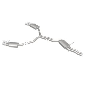 Audi S5 Performance Exhaust - Rear - Magnaflow - Sport Series Cat-Back + 3.5in. Polished Welded-On Double Wall Angle Cut Folded Edge tips - Polished - `08-`12 Audi S5 Performance Exhaust - Rear - Magnaflow - Sport Series Cat-Back + 3.5in. Polished Welded-On Double Wall Angle Cut Folded Edge tips - Polished - `08-`12