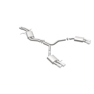 Audi S5 Performance Exhaust - Rear - Magnaflow - Sport Series Cat-Back + 3.5in. Polished Welded-On Double Wall Angle Cut Folded Edge tips - Polished - `08-`12 Audi S5 Performance Exhaust - Rear - Magnaflow - Sport Series Cat-Back + 3.5in. Polished Welded-On Double Wall Angle Cut Folded Edge tips - Polished - `08-`12