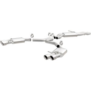 Audi S5 Performance Exhaust - Rear - Magnaflow - Sport Series Cat-Back + 3.5in. Polished Welded-On Double Wall Angle Cut Folded Edge tips - Polished - `08-`12 Audi S5 Performance Exhaust - Rear - Magnaflow - Sport Series Cat-Back + 3.5in. Polished Welded-On Double Wall Angle Cut Folded Edge tips - Polished - `08-`12