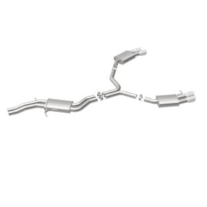 Audi S5 Performance Exhaust - Rear - Magnaflow - Sport Series Cat-Back + 3.5in. Polished Welded-On Double Wall Angle Cut Folded Edge tips - Polished - `08-`12 Audi S5 Performance Exhaust - Rear - Magnaflow - Sport Series Cat-Back + 3.5in. Polished Welded-On Double Wall Angle Cut Folded Edge tips - Polished - `08-`12