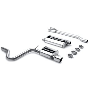 Dodge Magnum Performance Exhaust - Rear - Magnaflow - Street Series Cat-Back, Single Straight Passenger Side Rear Exit - Polished - `05-`10
