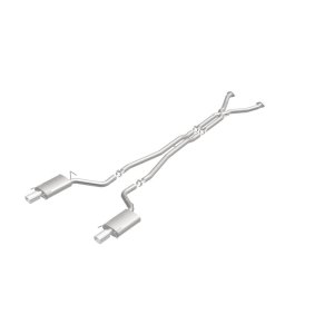 Cadillac CTS Performance Exhaust - Rear - Magnaflow - Cat Back, Dual Split Rear Exit, Street Series - Polished - `04-`05