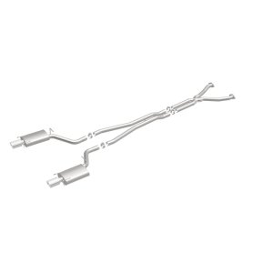 Cadillac CTS Performance Exhaust - Rear - Magnaflow - Cat Back, Dual Split Rear Exit, Street Series - Polished - `04-`05