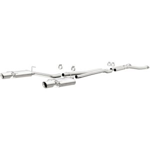 Cadillac CTS Performance Exhaust - Rear - Magnaflow - Cat Back, Dual Split Rear Exit, Street Series - Polished - `04-`05