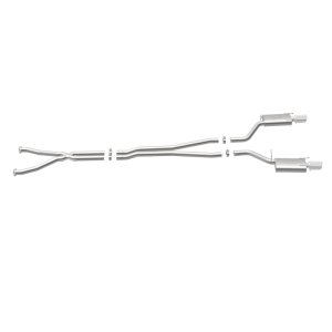 Cadillac CTS Performance Exhaust - Rear - Magnaflow - Cat Back, Dual Split Rear Exit, Street Series - Polished - `04-`05