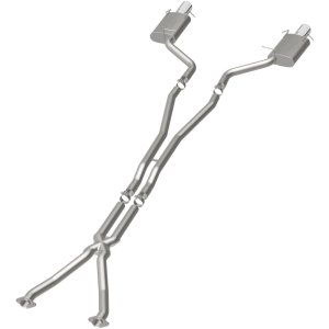 Cadillac CTS Performance Exhaust - Rear - Magnaflow - Cat Back, Dual Split Rear Exit, Street Series - Polished - `04-`05