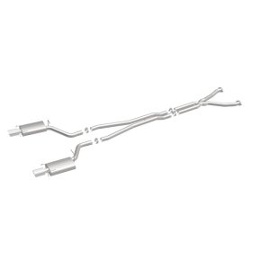 Cadillac CTS Performance Exhaust - Rear - Magnaflow - Cat Back, Dual Split Rear Exit, Street Series - Polished - `04-`05