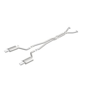 Cadillac CTS Performance Exhaust - Rear - Magnaflow - Cat Back, Dual Split Rear Exit, Street Series - Polished - `04-`05