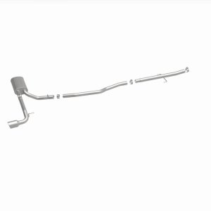 Scion tC Performance Exhaust - Rear - Magnaflow - Street Series Cat-Back, Single Straight Passenger Side Exit - Polished - `05-`10