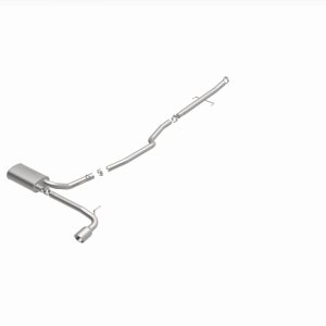 Scion tC Performance Exhaust - Rear - Magnaflow - Street Series Cat-Back, Single Straight Passenger Side Exit - Polished - `05-`10