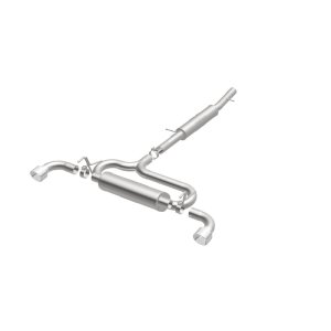 Volkswagen R32 Performance Exhaust - Dual Split Rear - Magnaflow - Cat Back, Touring Series - Polished - 2004