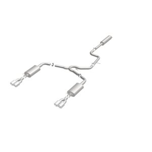 Pontiac Grand Prix Performance Exhaust - Rear - Magnaflow - Cat Back, Quad Split Rear Exit, Double Wall Angle Cut Rolled Edge Tips - Polished - `05-`08