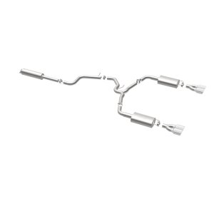 Pontiac Grand Prix Performance Exhaust - Rear - Magnaflow - Cat Back, Quad Split Rear Exit, Double Wall Angle Cut Rolled Edge Tips - Polished - `05-`08