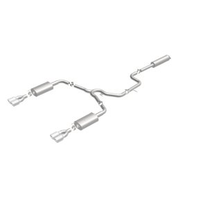 Pontiac Grand Prix Performance Exhaust - Rear - Magnaflow - Cat Back, Quad Split Rear Exit, Double Wall Angle Cut Rolled Edge Tips - Polished - `05-`08