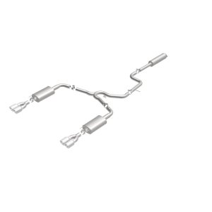 Pontiac Grand Prix Performance Exhaust - Rear - Magnaflow - Cat Back, Quad Split Rear Exit, Double Wall Angle Cut Rolled Edge Tips - Polished - `05-`08