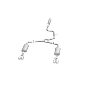 Pontiac Grand Prix Performance Exhaust - Rear - Magnaflow - Cat Back, Quad Split Rear Exit, Double Wall Angle Cut Rolled Edge Tips - Polished - `05-`08