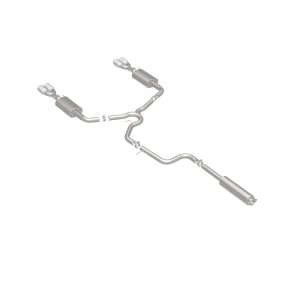 Pontiac Grand Prix Performance Exhaust - Rear - Magnaflow - Cat Back, Quad Split Rear Exit, Double Wall Angle Cut Rolled Edge Tips - Polished - `05-`08