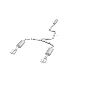 Pontiac Grand Prix Performance Exhaust - Rear - Magnaflow - Cat Back, Quad Split Rear Exit, Double Wall Angle Cut Rolled Edge Tips - Polished - `05-`08